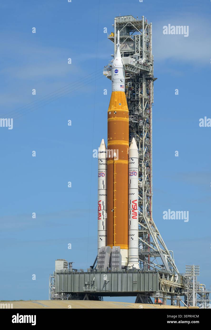 Artemis II Preflight, Raketenstartfläche, Cape Canaveral, 2026 Stockfoto