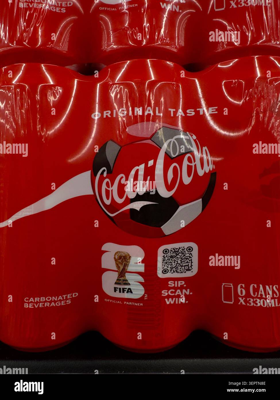 coca-Cola Multipack FIFA Fussball-Weltmeisterschaft 2026 Stockfoto