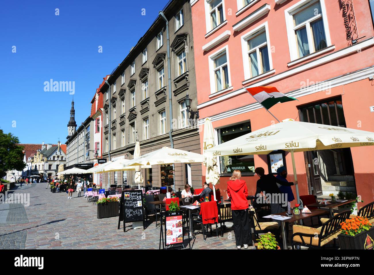 Das indische Maharaja-Restaurant in der Harju-Straße in der Altstadt von Tallinn, Estland. Stockfoto
