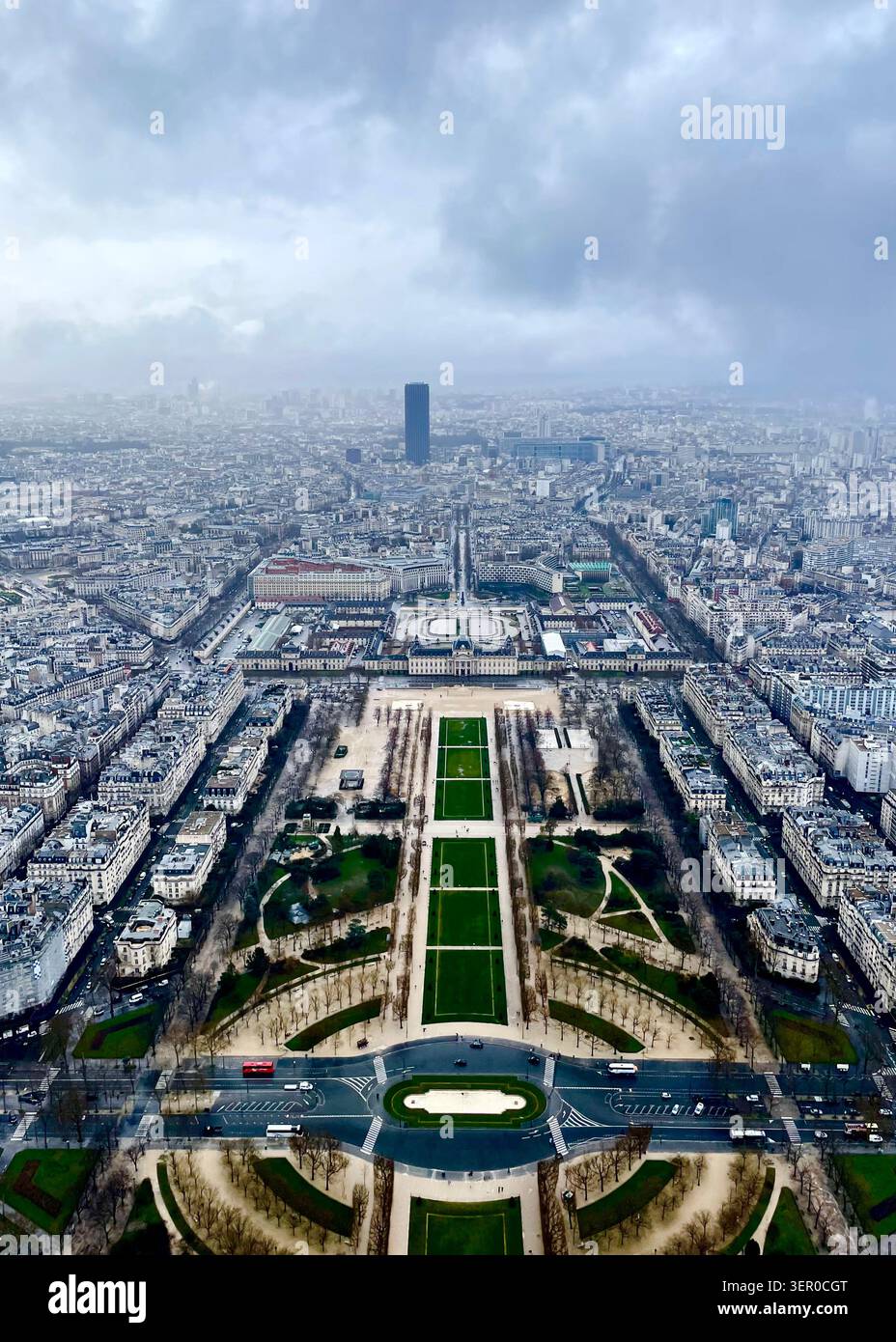 Blick über Paris, Frankreich. - Smartphone-aufgenommenes Stockfoto