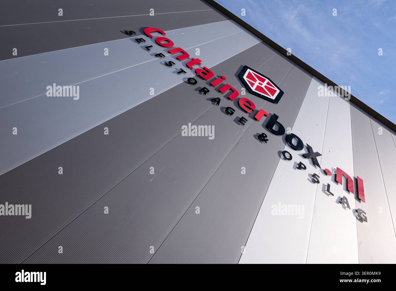 Branding im Containerbox Self Storage Center Stockfoto