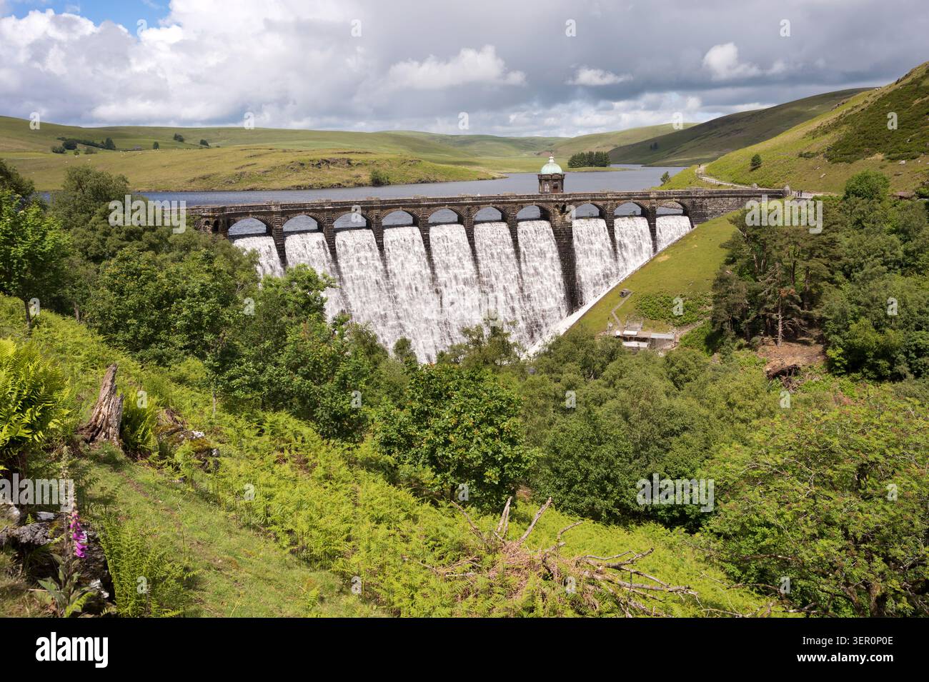 Der Craig Goch Dam, nahe Rhayader, Elan Valley, Powys, Mitte Wales, UK Stockfoto