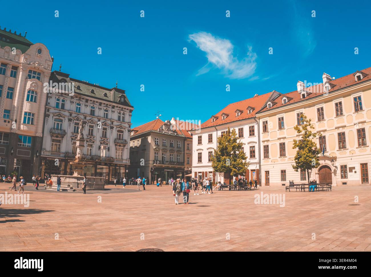Der Hauptplatz der Altstadt in Bratislava, Slowakei Stockfoto