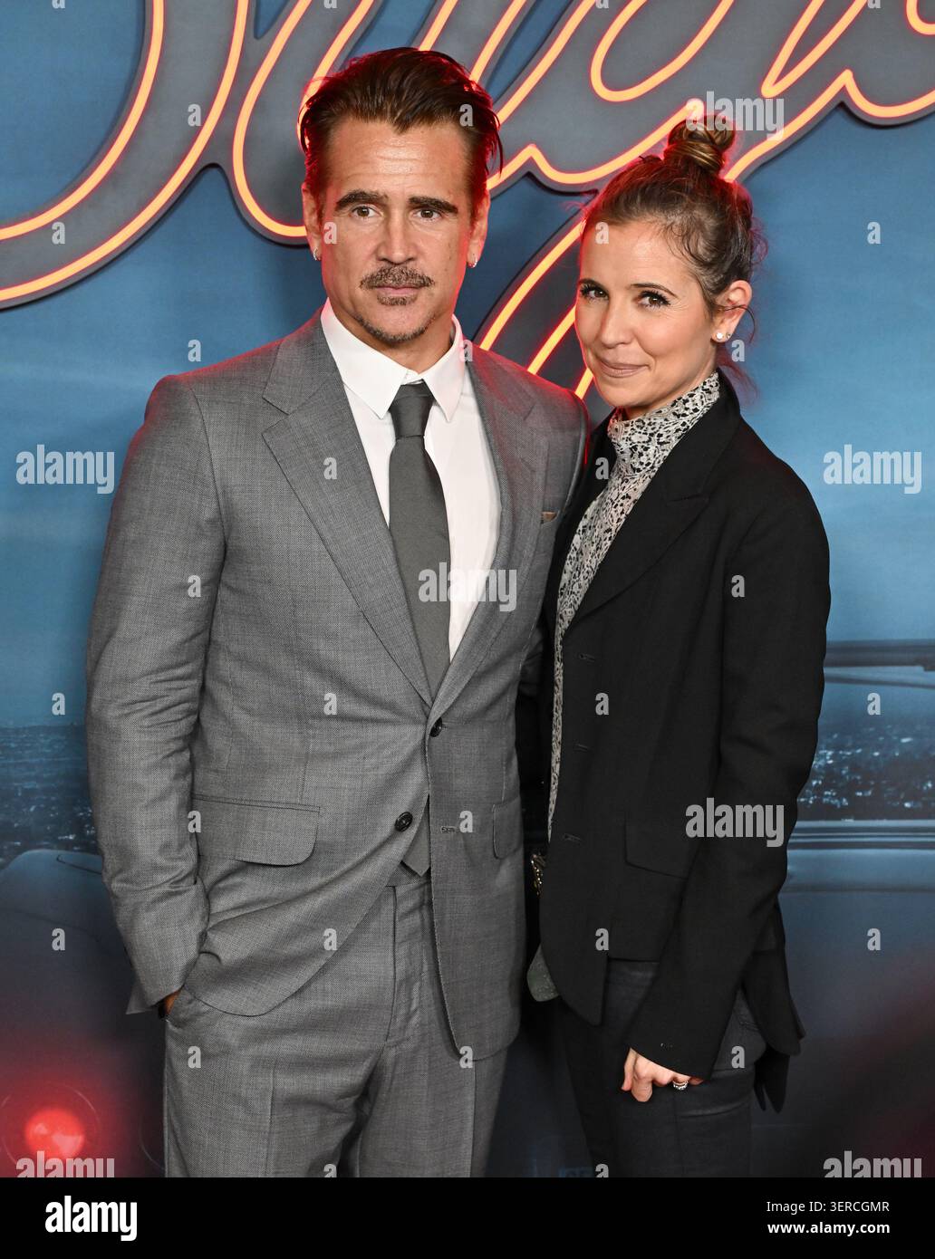 Westwood, USA. Juni 2026. Colin Farrell und Claudine Farrell kommen am 17. Juni 2026 zur Premiere von Apple TV „Sugar“ Staffel 2 im Hammer Museum in Westwood, CA. © Lisa OConnor/AFF-USA.com Credit: AFF/Alamy Live News Stockfoto