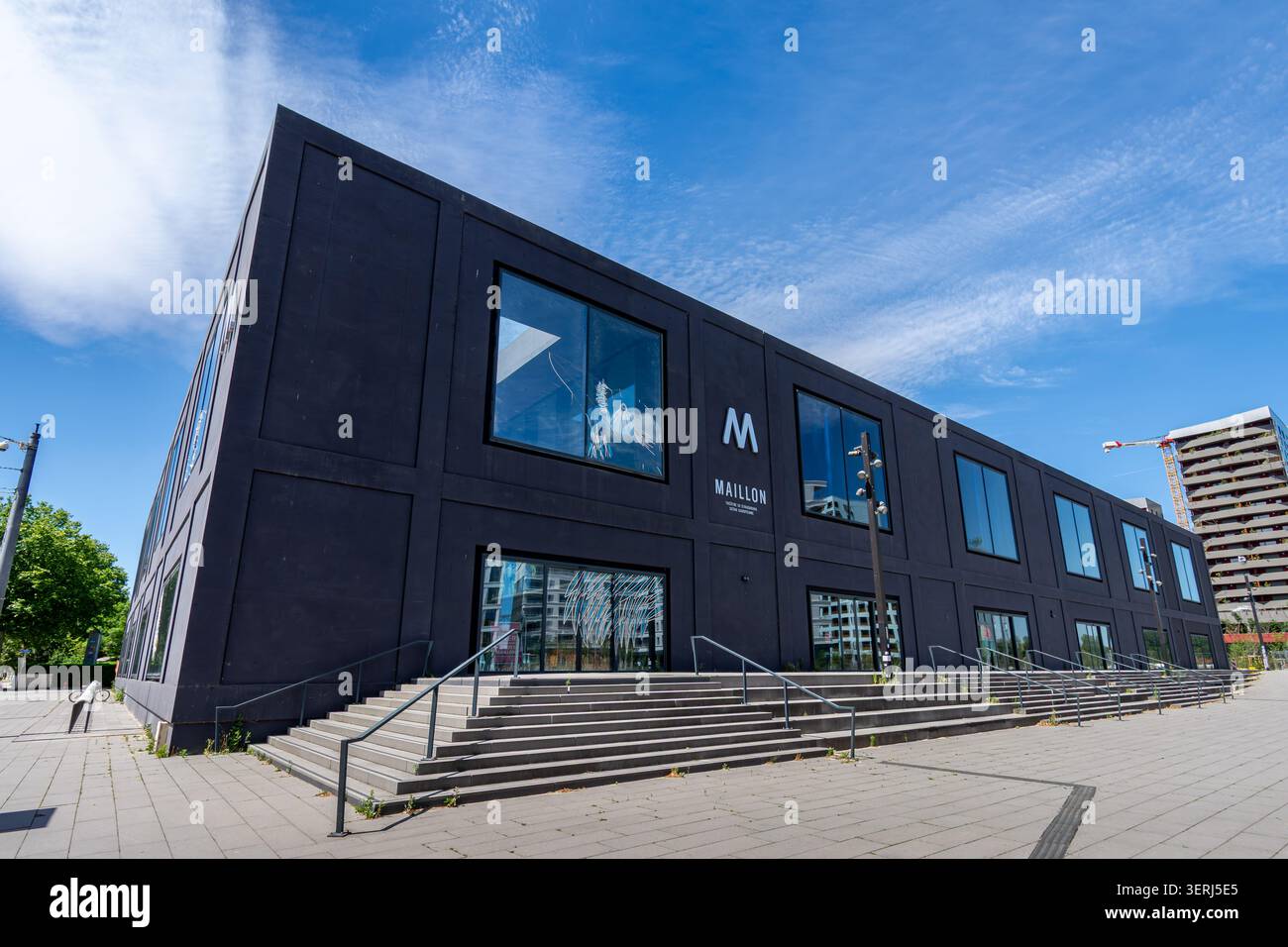 Außenansicht des Le Maillon, auch bekannt als Théâtre de Strasbourg-Scène Européenne, ein Theatertheater mit zeitgenössischem, weltoffenem Programm Stockfoto