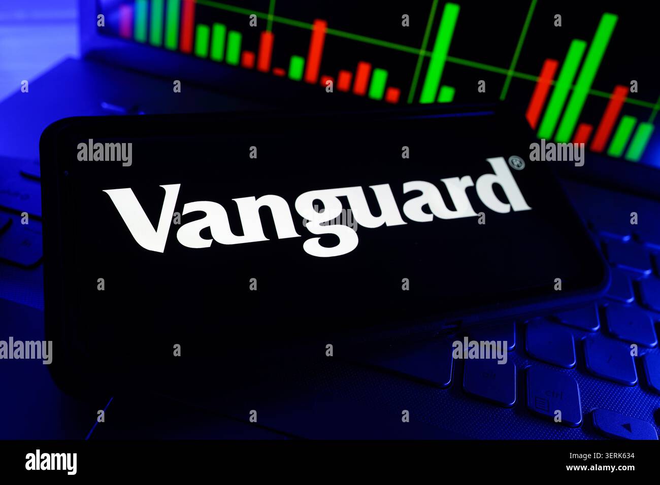 Vanguard Global Investment Management Company ist bekannt für Low Cost Index Funds ETFs Retirement Planning und Long Term Passive Investing Solutions Displa Stockfoto