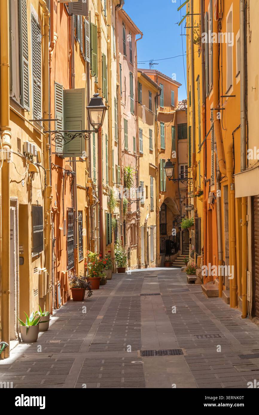 Menton Straßen Stockfoto