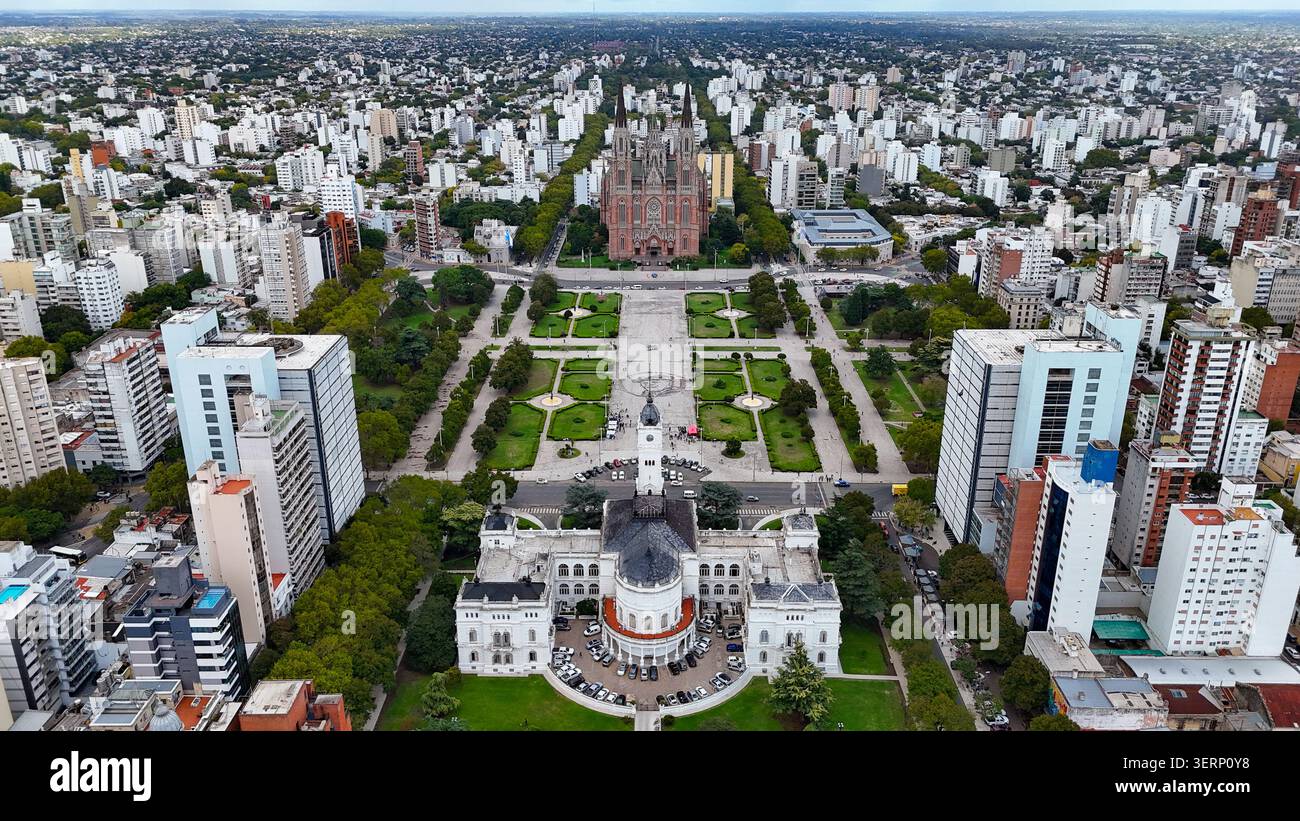 Plaza moreno la plata argentinien aus der Vogelperspektive Stockfoto
