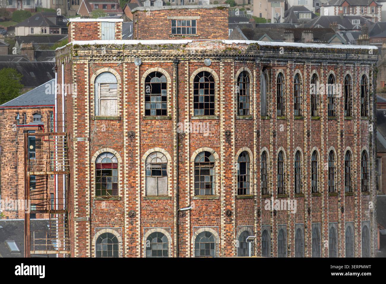 Ein verlassenes Gebäude in Greenock, Schottland Stockfoto