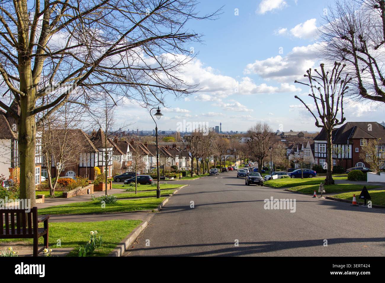Das Holly Park Estate der 1930er Jahre, Highgate, London N6, UK Stockfoto