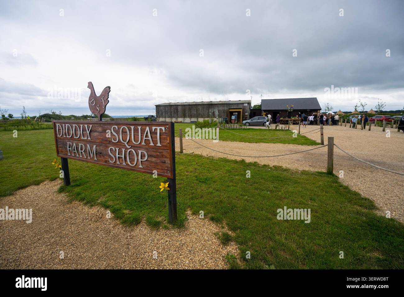 Jeremy Clarkson’s Diddly Squat Farm Shop in der Nähe von Chipping Norton in Oxfordshire. Stockfoto