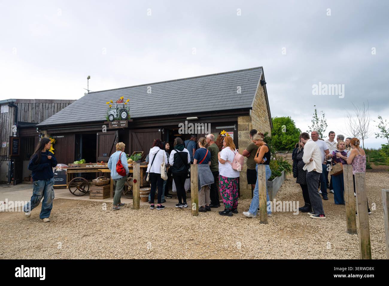 Jeremy Clarkson’s Diddly Squat Farm Shop in der Nähe von Chipping Norton in Oxfordshire. Stockfoto