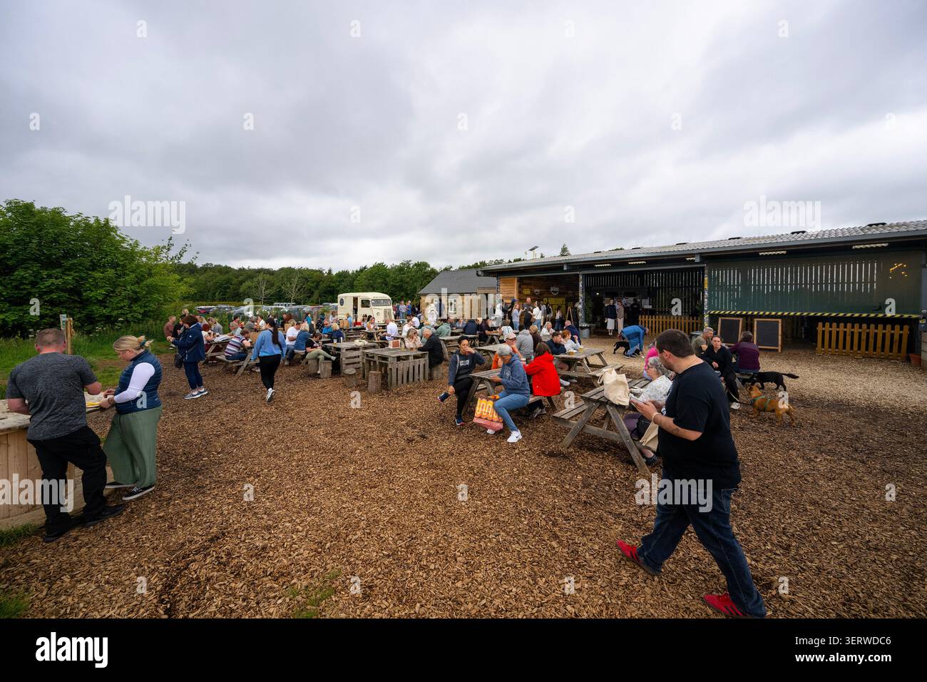 Jeremy Clarkson’s Diddly Squat Farm Shop in der Nähe von Chipping Norton in Oxfordshire. Stockfoto