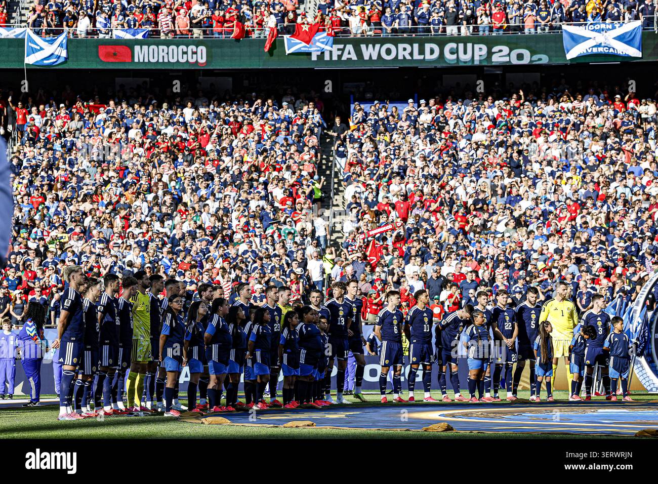 FOXBOROUGH – Schottland spielte am 20. Juni 2026 beim Spiel der Gruppe C der FIFA-Weltmeisterschaft 2026 zwischen Schottland und Marokko im Boston Stadium in Foxborough, USA. MAURICE VAN STEEN / ANP Stockfoto