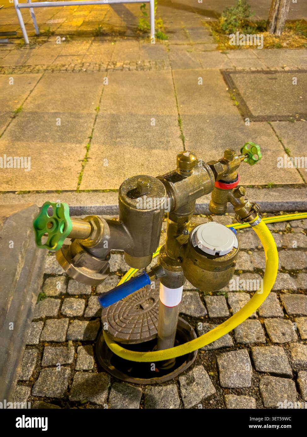 Trinkwasserversorgung in der Stadt Stockfoto