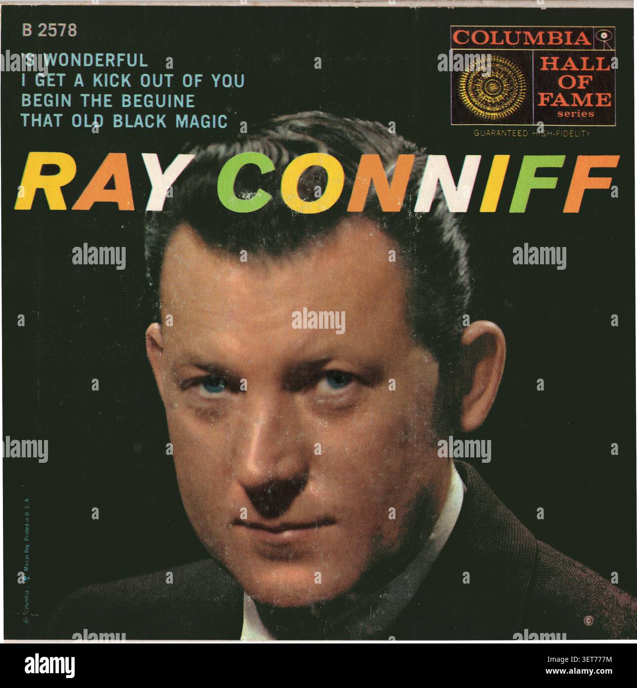 1959 Ray Conniff und sein Orchester & Chor "Hall of Fame" Vinylalbum Stockfoto