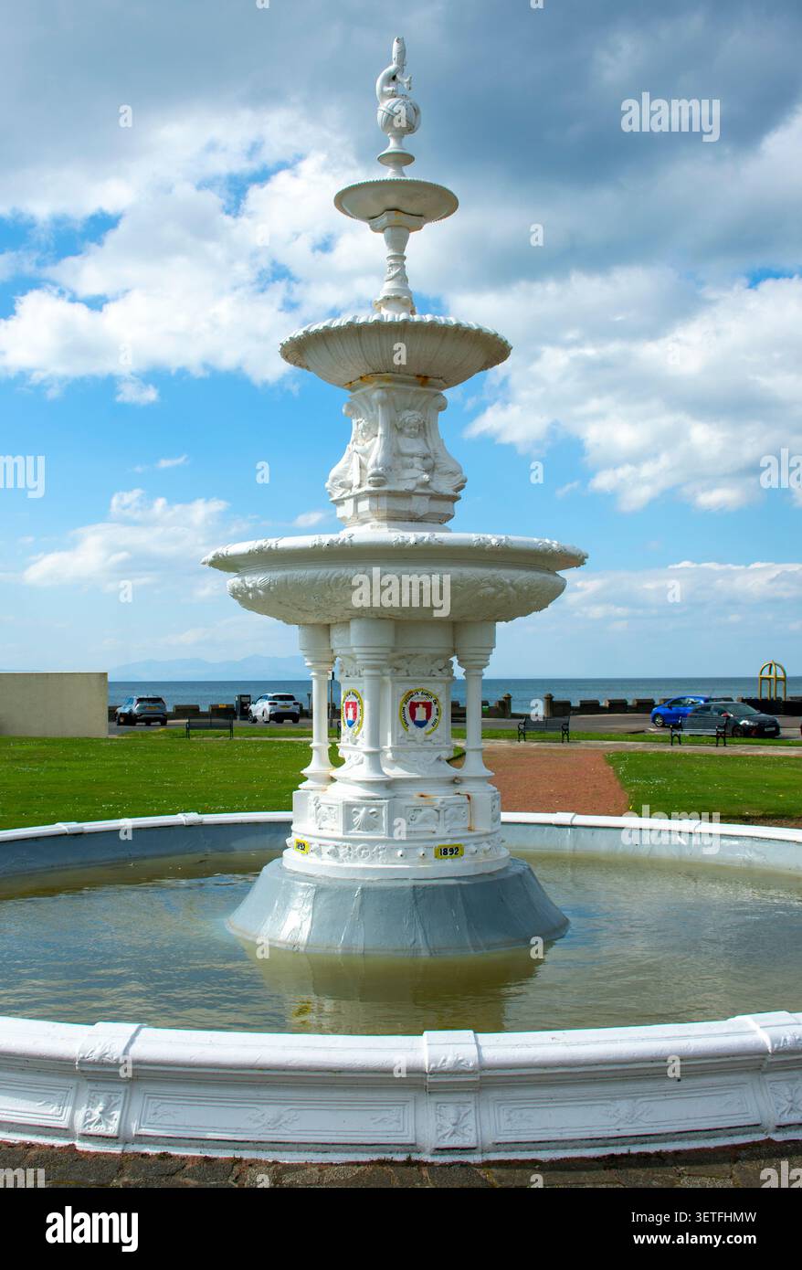 Steven Memorial Fountain, The Esplanade, Low Green, Ayr, Ayrshire, Schottland. UK Stockfoto