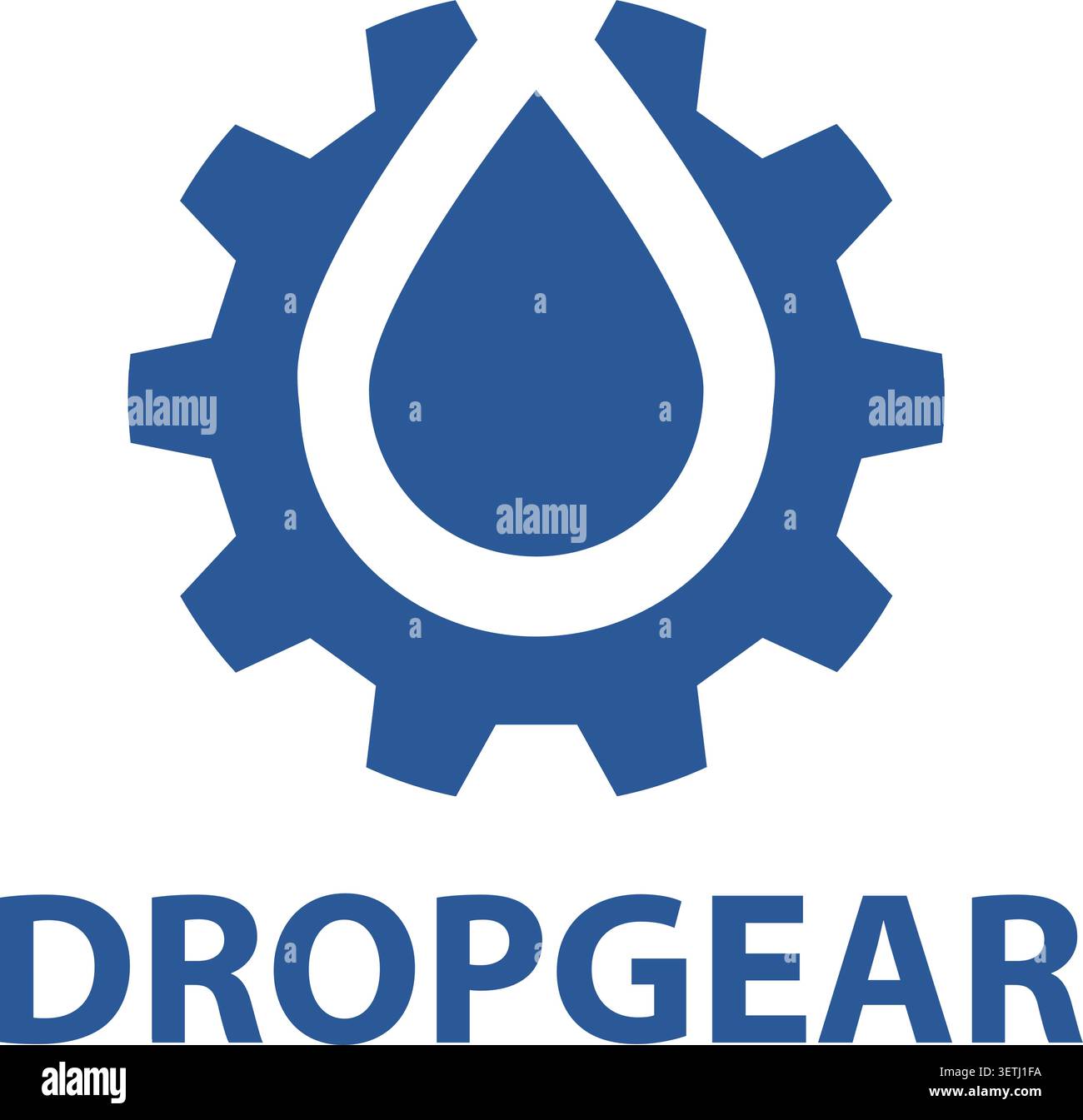 Ölmanagement-Logo ein Tropfengetriebe Stock Vektor