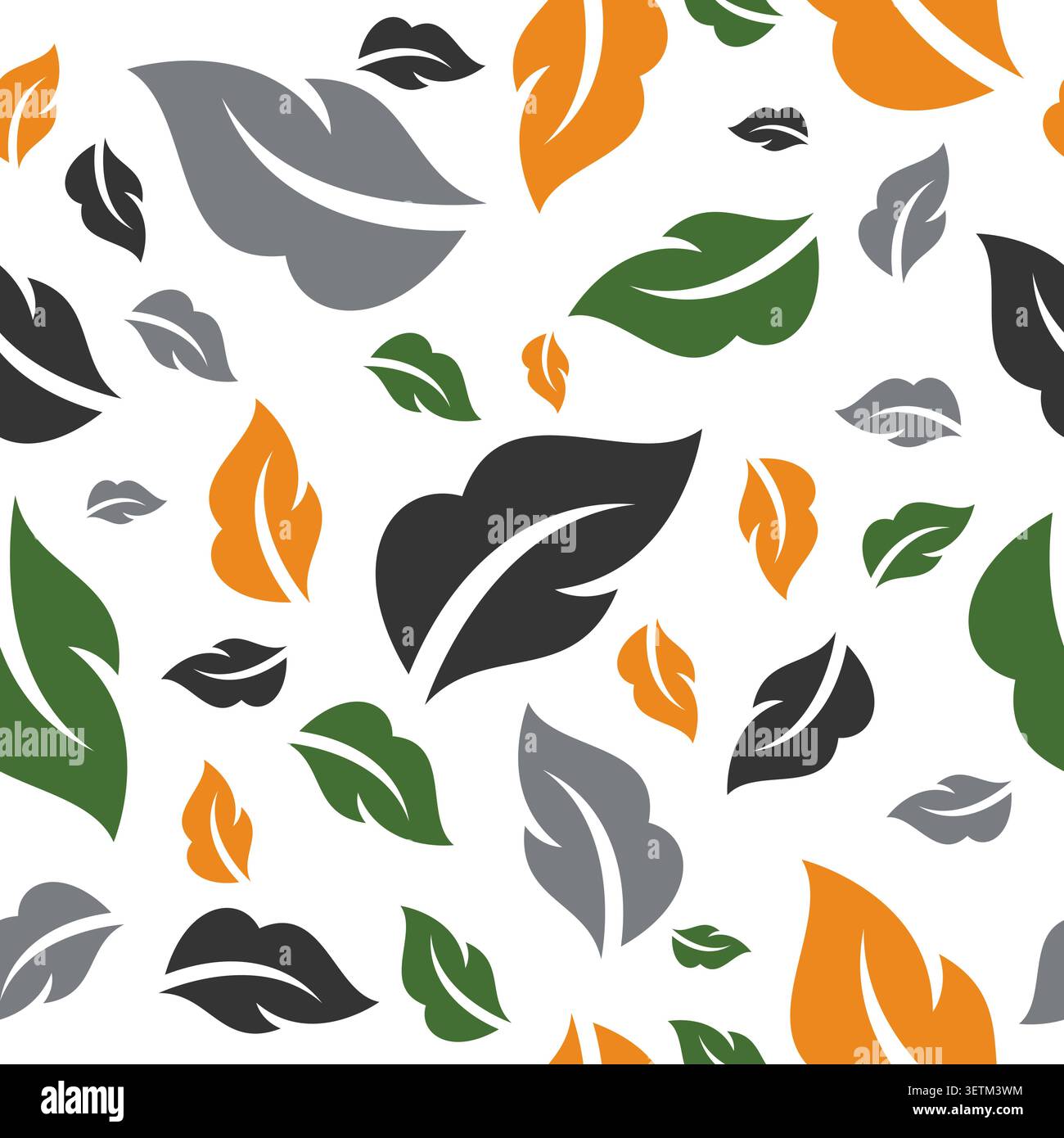 Abstraktes Design Mit Nahtlosem Blattmuster. Hinterlässt Den Hintergrund Stock Vektor