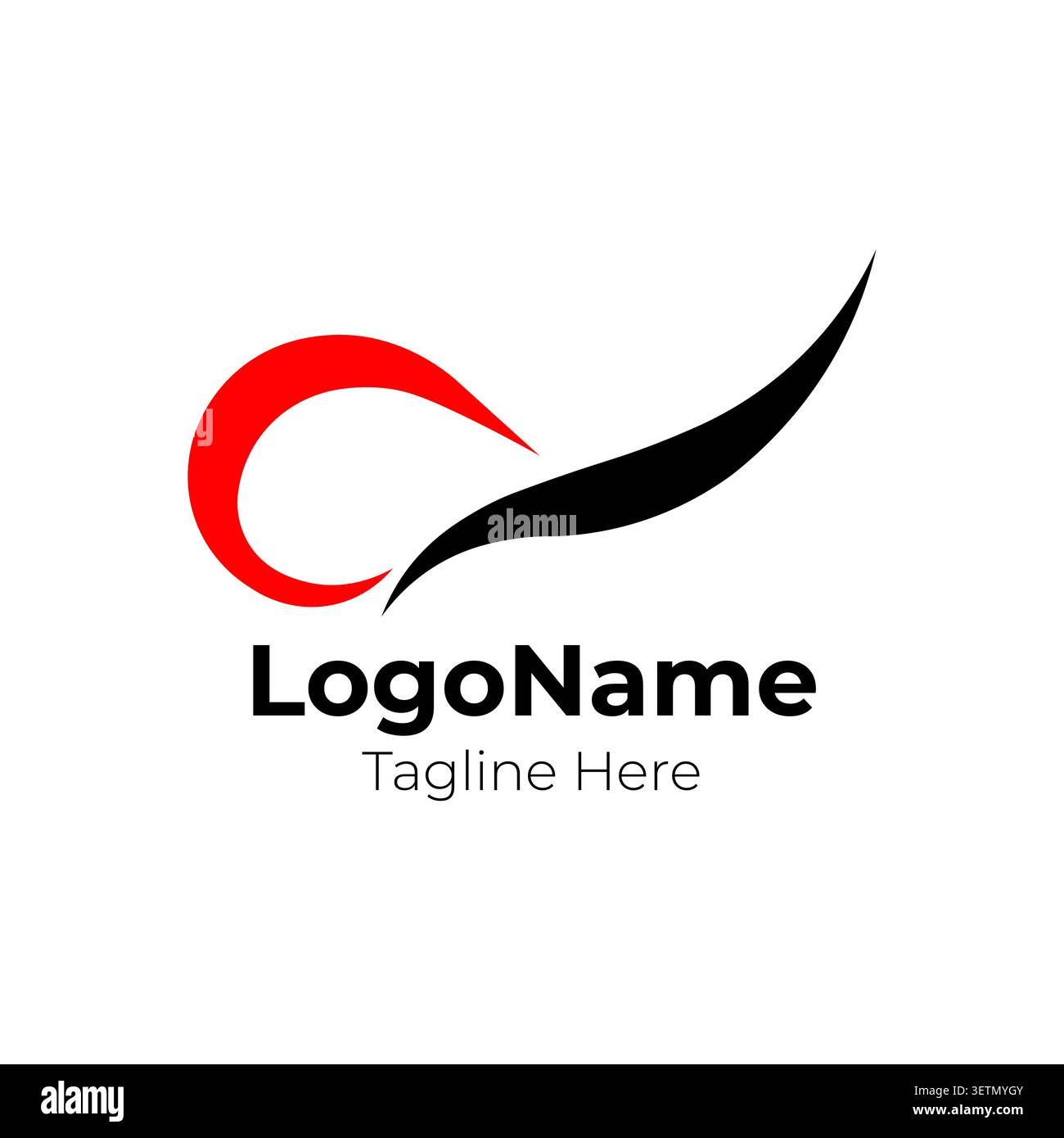 Abstraktes Swift Curve Logo Dynamic Motion Swoosh Symbol Stock Vektor