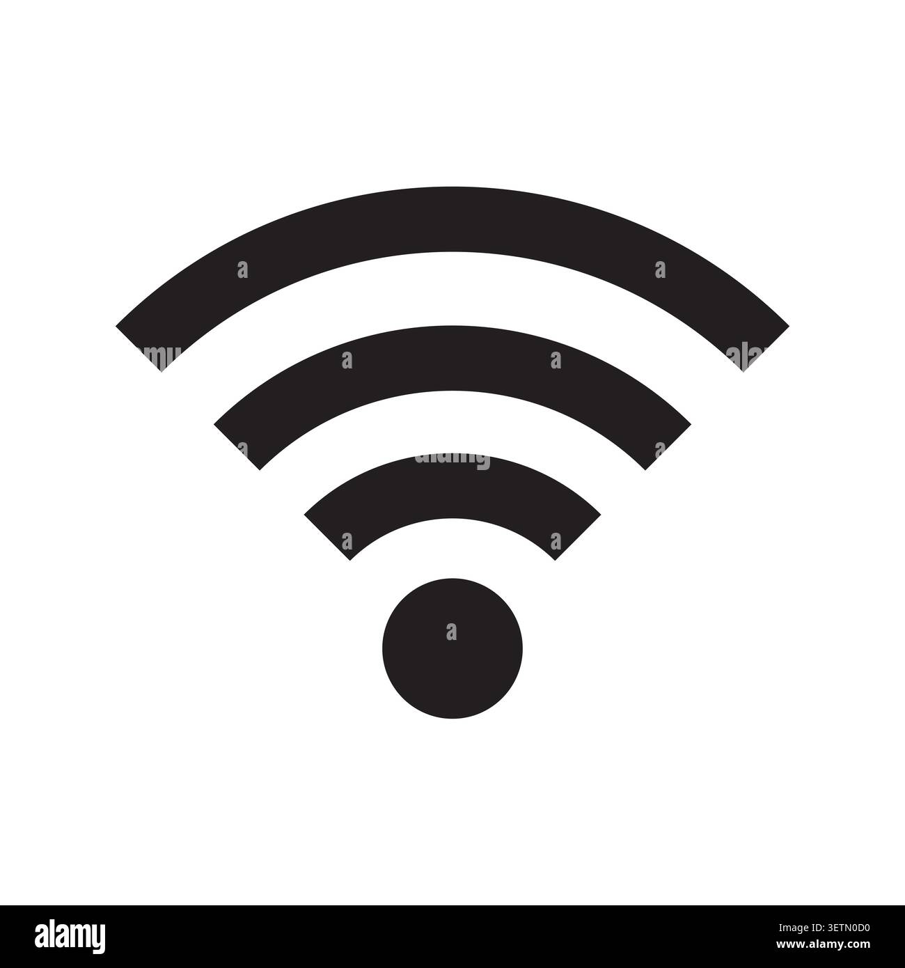 Das Vektorsymbol des drahtlosen wlan-Netzwerks zeigt Internetwelle. Intelligentes Online-Hotspot-Signal hebt die digitale Kommunikation hervor. eps 10 Stock Vektor