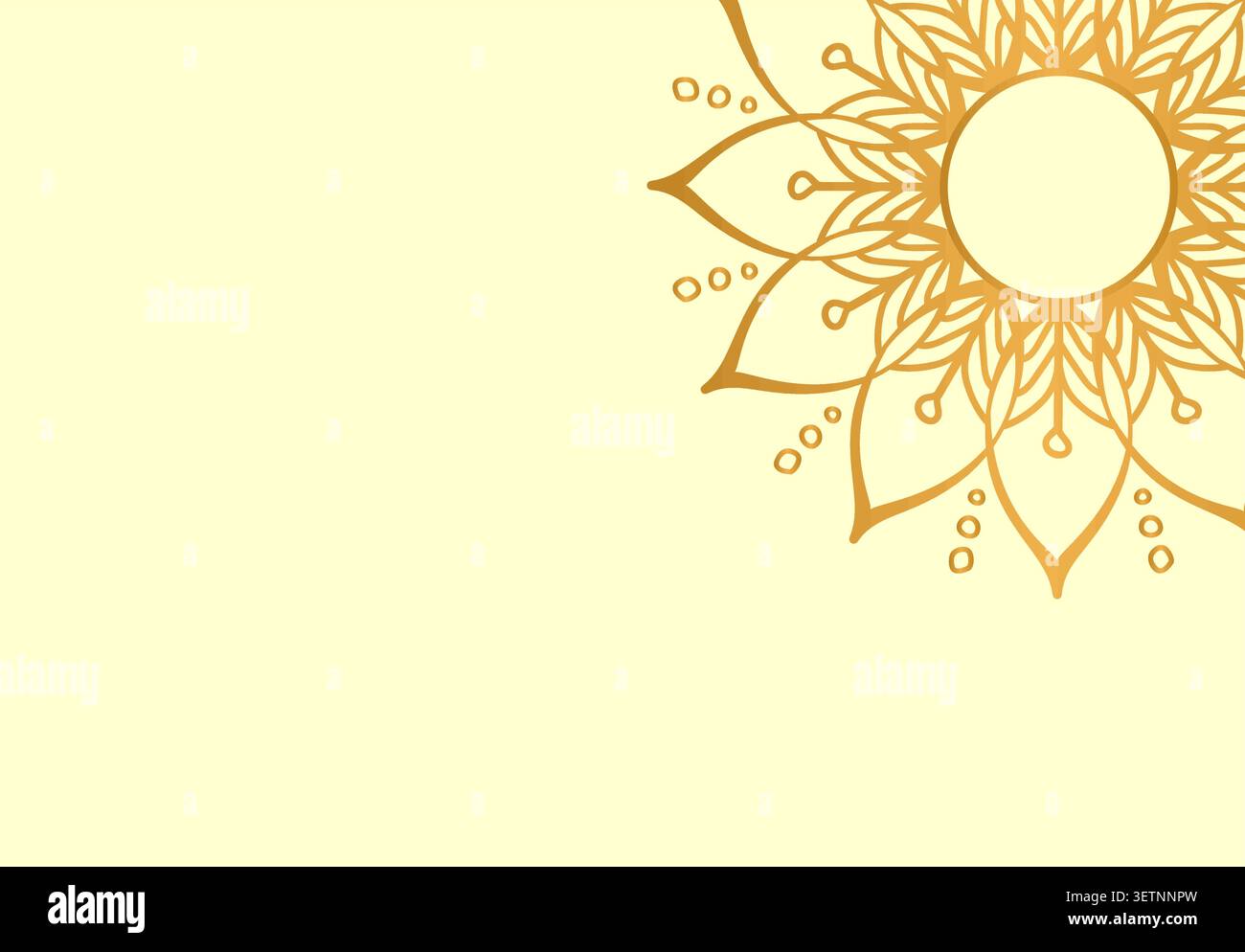 Eine luxuriöse und elegante Abdeckung. Goldenes Vektor-Mandala auf dunklem Hintergrund. Dekoratives rundes Mandala. Einladung, Hochzeitskarte, Scrapbooking Stock Vektor