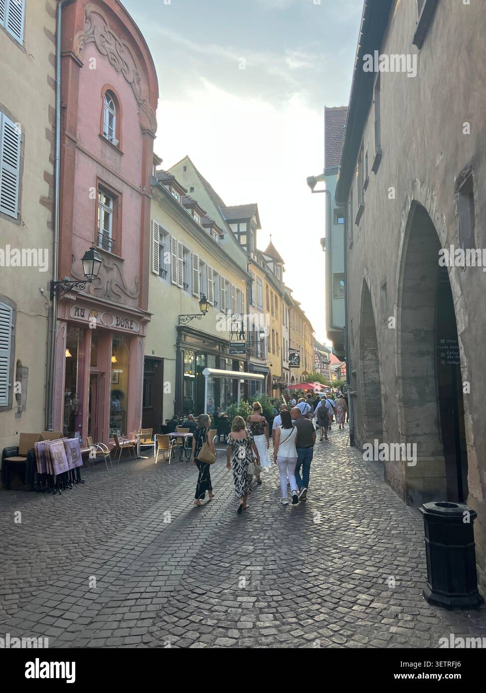 Rue des Marchand, Altstadt, Colmar, Haut-Rhin, Frankreich Stockfoto