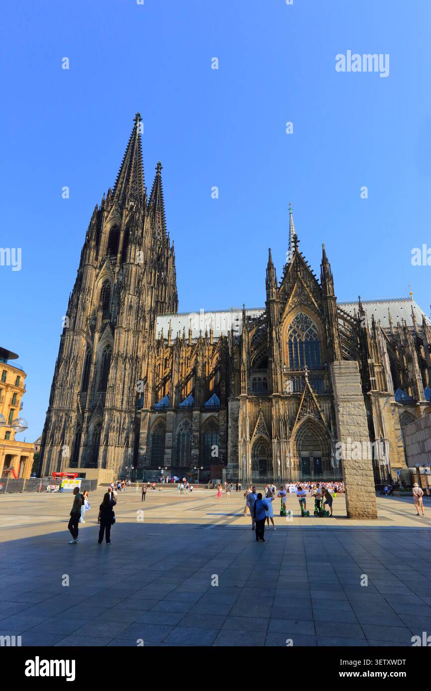 Köln Dom. Außenansicht des Kölner Doms. Nordrhein-Westfalen. Deutschland Stockfoto