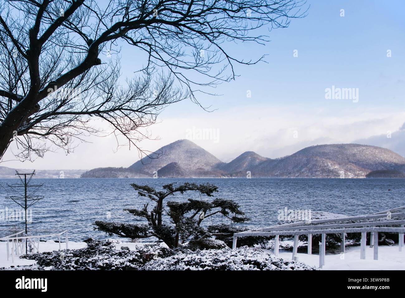 Toya Lake in Hokkaido, Japan. Stockfoto