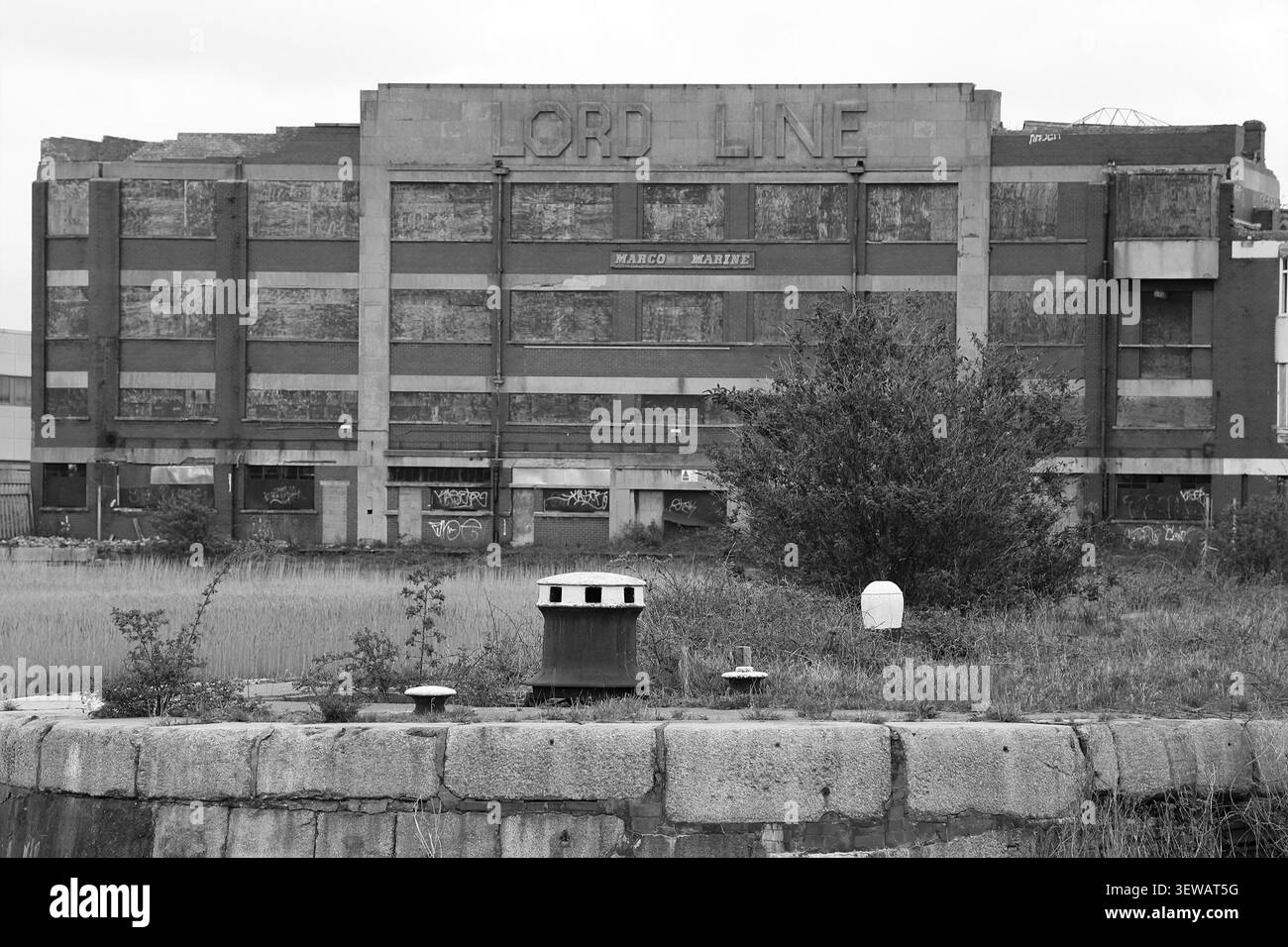 Das berühmte Lord Line-Gebäude von Hull dient als Denkmal für die Fischindustrie der Stadt, das historische Gebäude, das alte St Andrew's Dock, Kingston upon Hull Stockfoto
