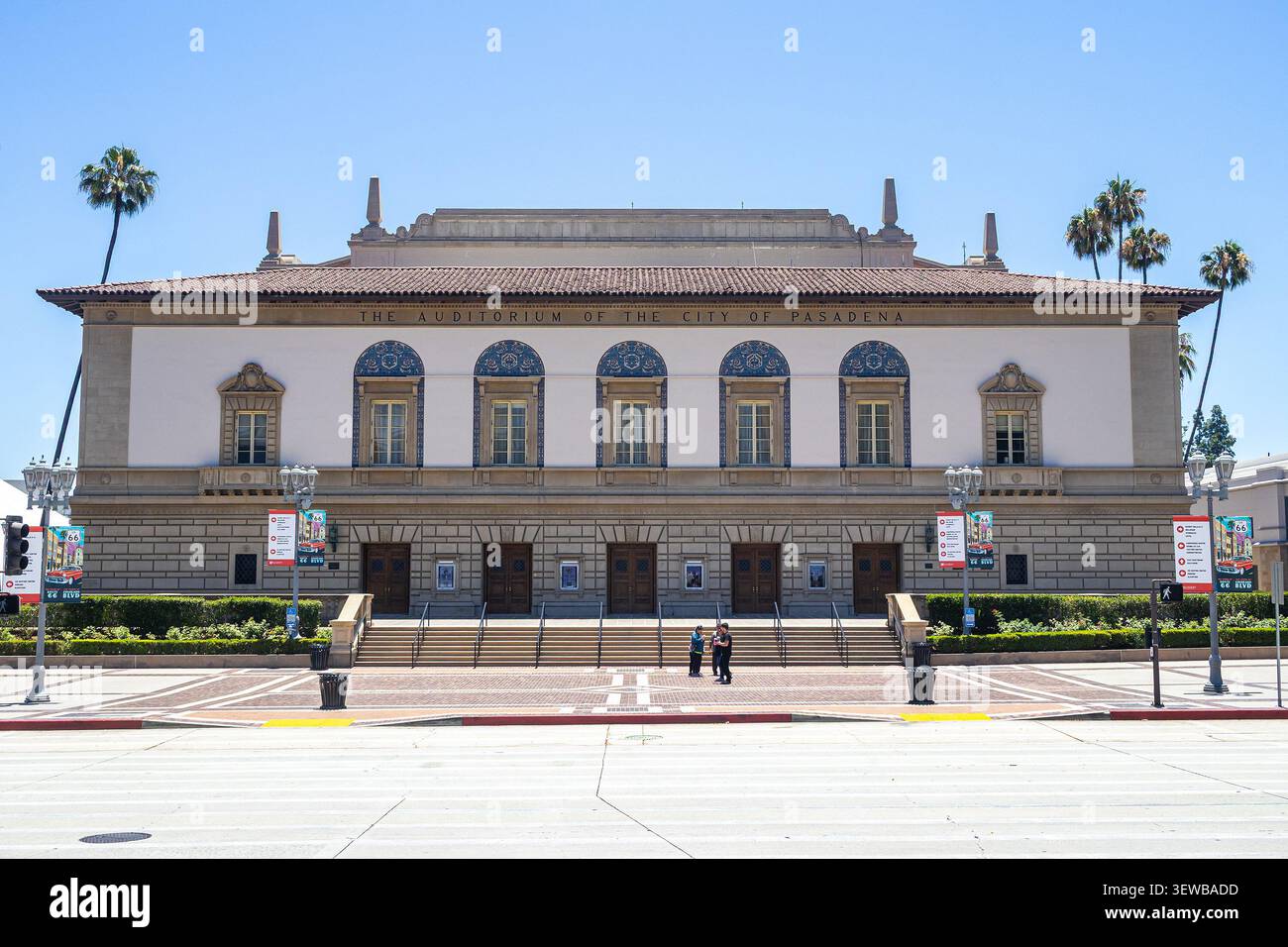 Pasadena Convention Center, Pasadena, Kalifornien, Außenansicht des Pasadena Civic Auditorium Stockfoto
