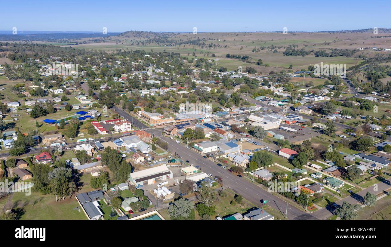 Die ländliche Stadt Merriwa in der Hunter Area von New South Wales. Stockfoto