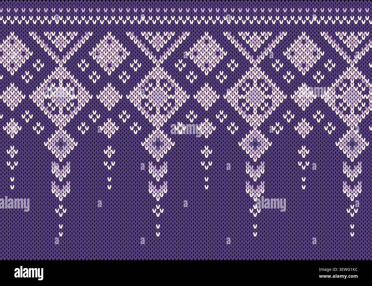 Nahtlose Strickmuster. Geometrisches Strickgarnmuster zum Umwickeln. Farbenfrohe Baumwoll-Textil- und Seidenmuster für Hintergrund und Tapeten. Stockfoto