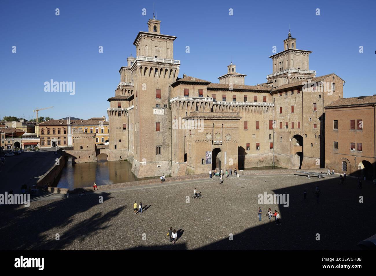 Castello Estense XIV SEC Ferrara Emila Romagna ITALIEN 2015 Stockfoto