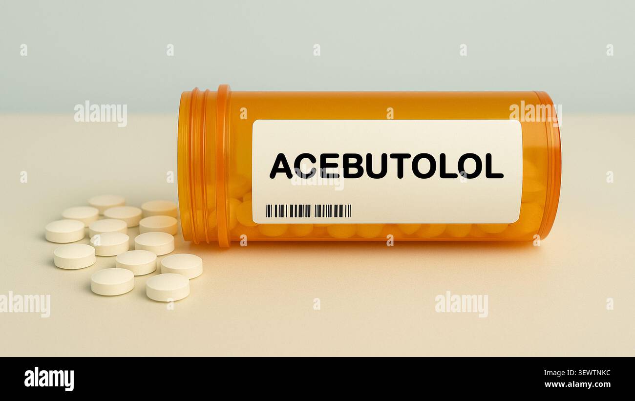 ACEBUTOLOL-beta-Blocker bei Hypertonie und Herzrhythmusstörungen Stockfoto
