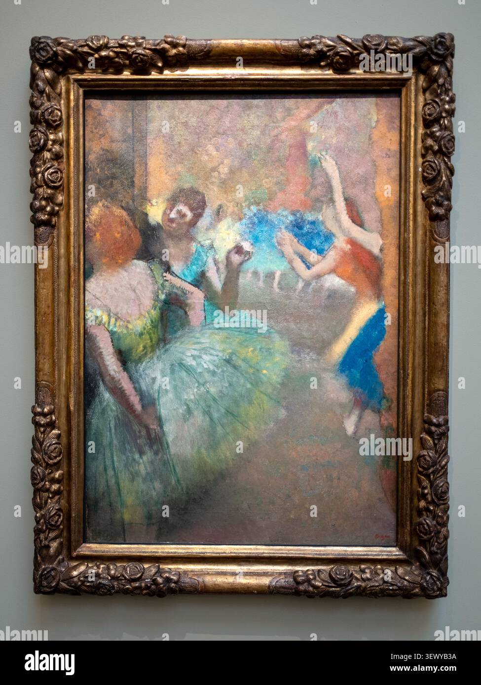 Ballettszene von Edgar Degas - Original Art Painting Stockfoto