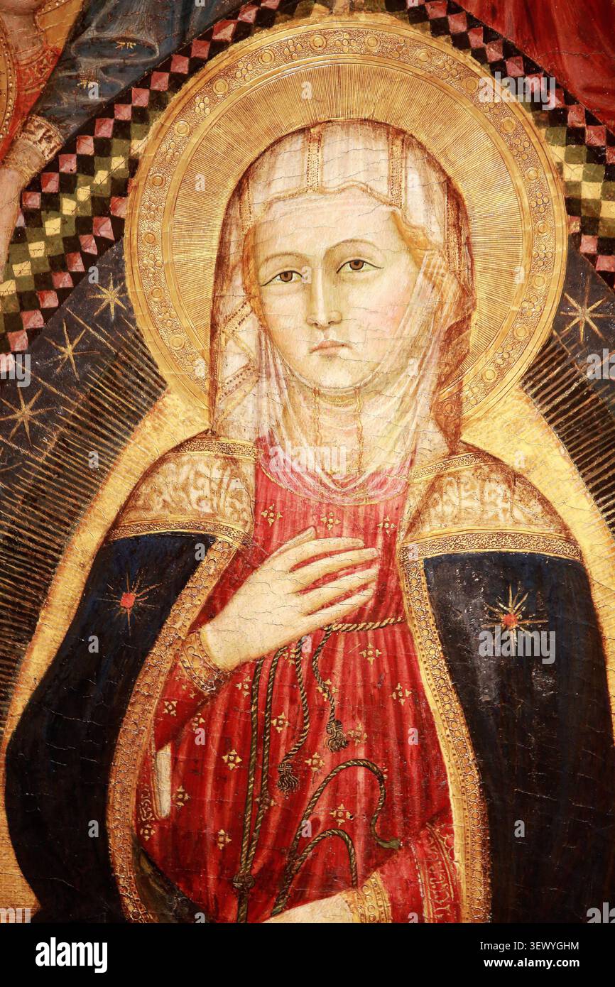 L'Assomption de la Vierge. Attribué à Turino Vanni. Pise oder Rigoli. 1348 (?). Mort Après 1438. D 264. . Dépôt du Musée du Louvre. Exposition. Musée du Stockfoto