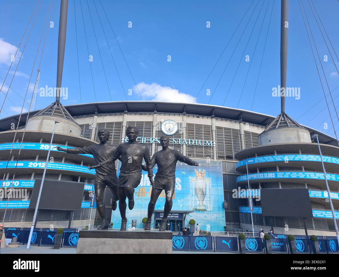 Manchester, Großbritannien. Etihad Stadium vor dem Colin Bell Stand als Enzo Maresca wird als neuer man City Manager angekündigt, als Nachfolger von PEP Guardiola. Stockfoto