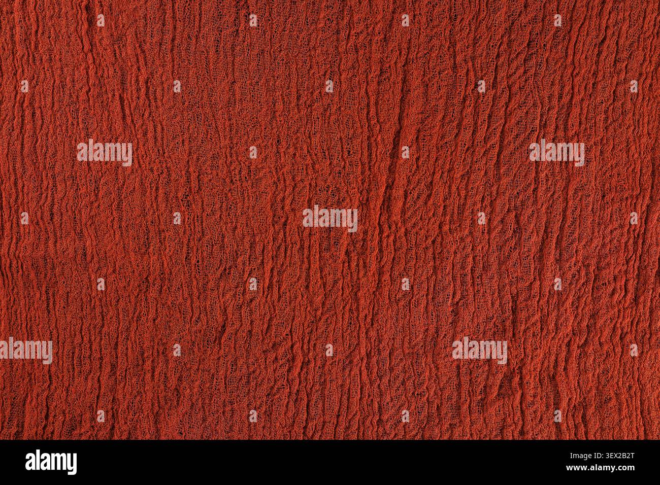 Terrakotta gerüschter Stofftexturhintergrund Stockfoto