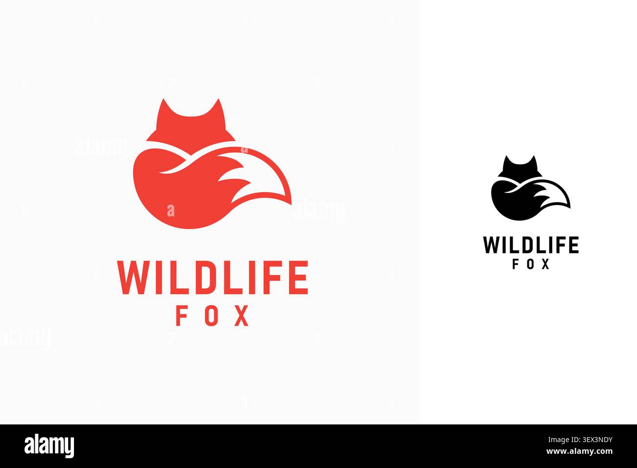Design mit Fox-Logo-Symbol Stock Vektor