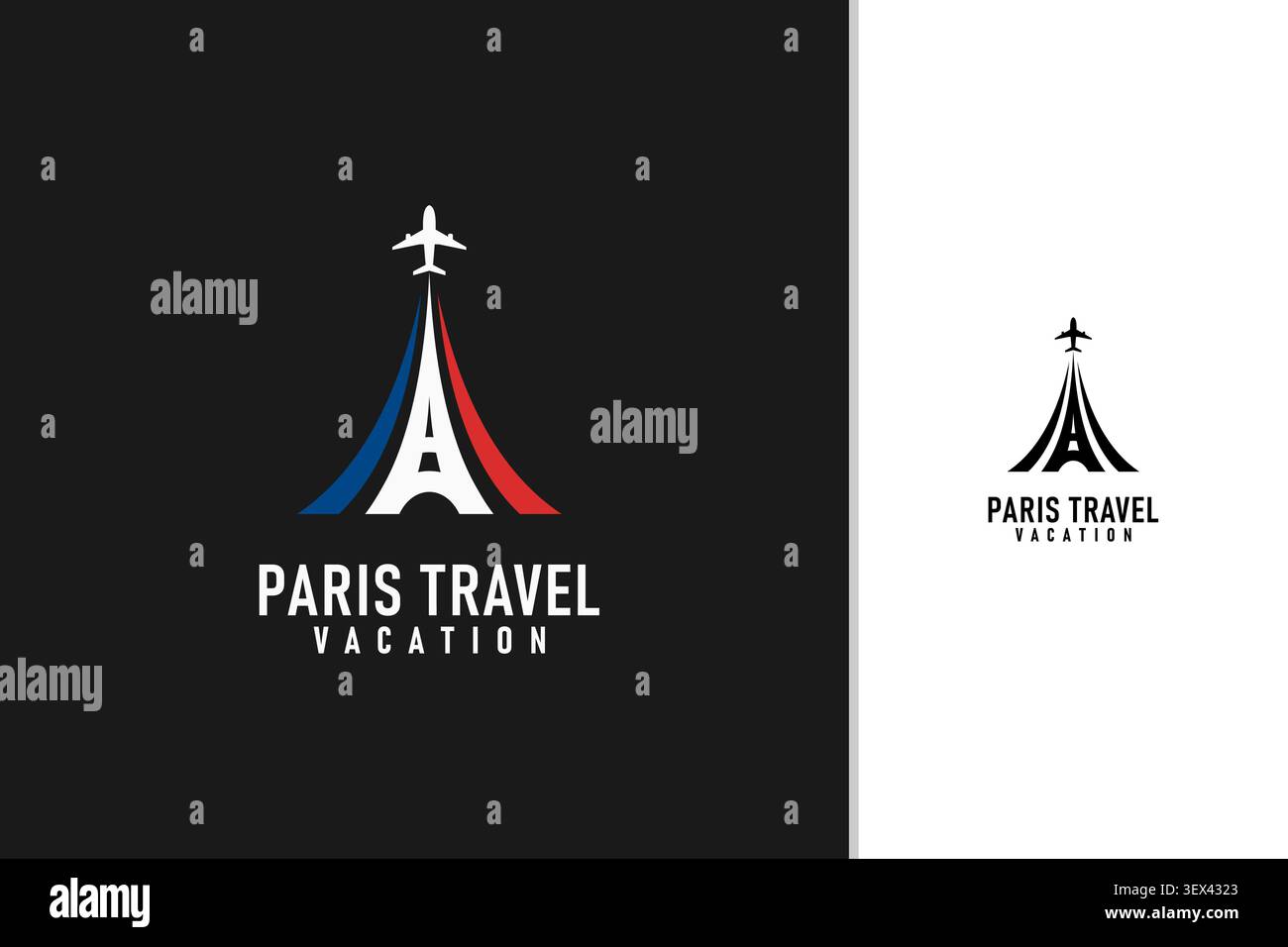 Das Symbol des Paris Travel Logos ist ein Symbol Stock Vektor