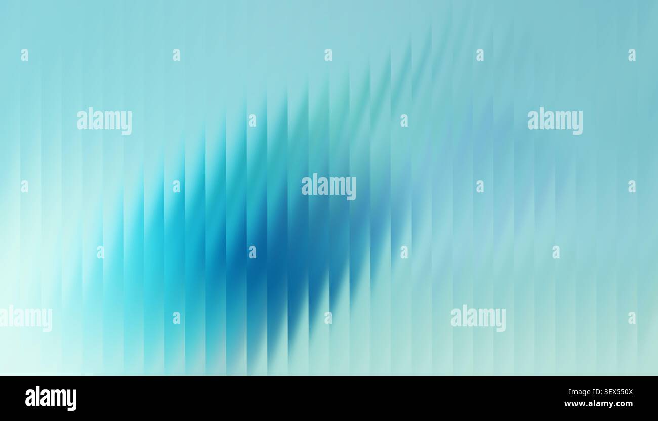 Abstrakter Hintergrund mit vielen vertikalen hellblauen und dunkelblauen Streifen, die eine futuristische Textur schaffen Stockfoto