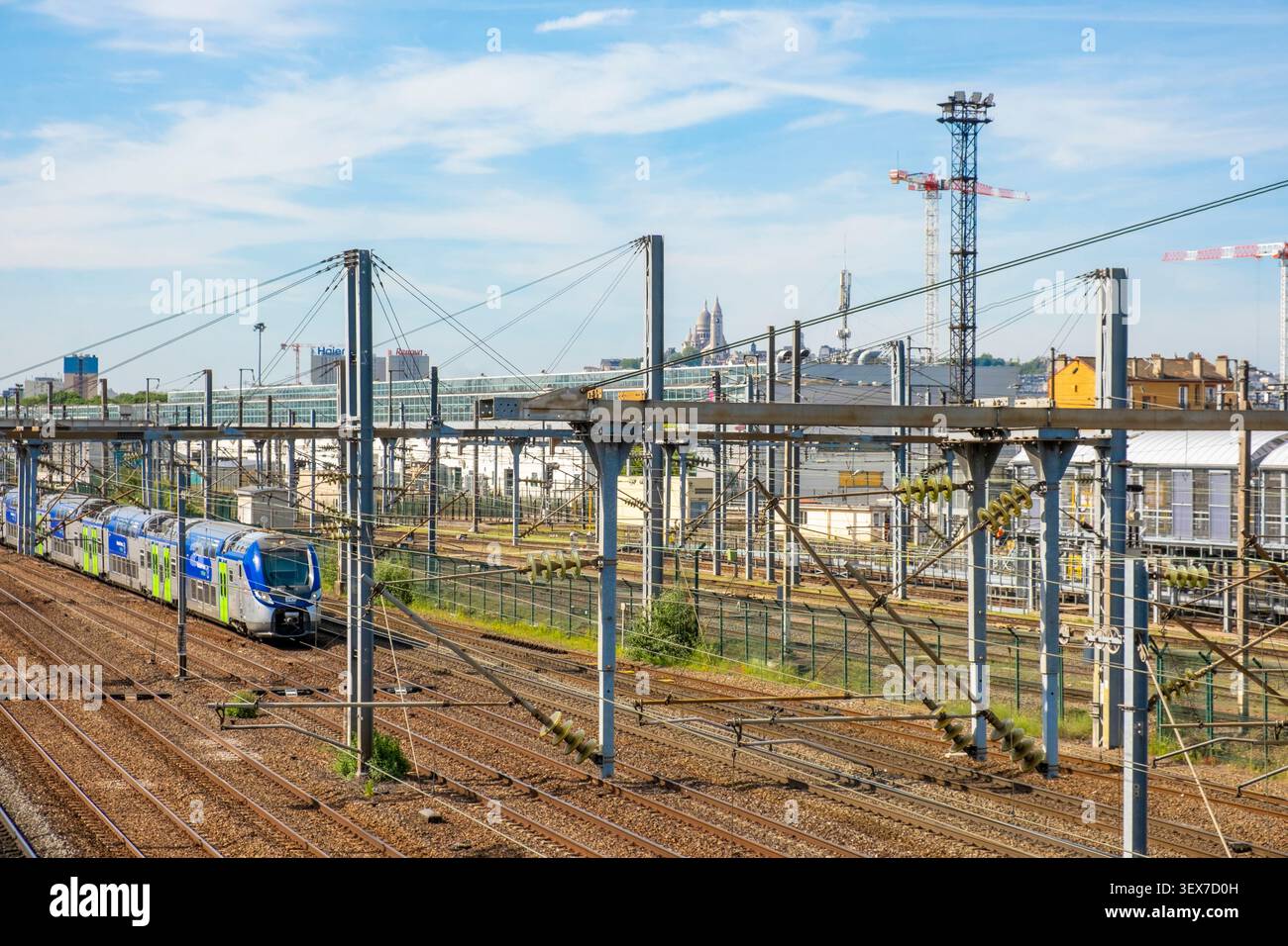 Frankreich, seine Saint Denis, Saint Denis, RER-Bahnhof Saint Denis, Eisenbahnlinien und RER Stockfoto