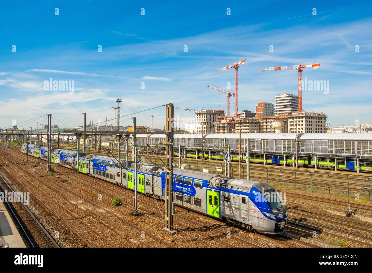 Frankreich, seine Saint Denis, Saint Denis, RER-Bahnhof Saint Denis, Eisenbahnlinien und RER Stockfoto