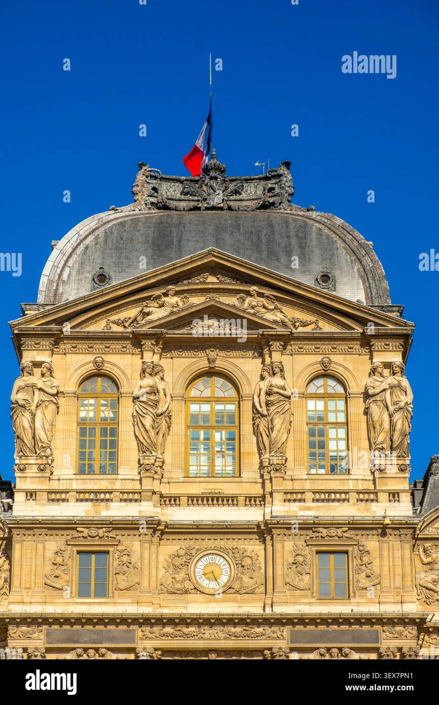 Frankreich, Paris, von der UNESCO als Weltkulturerbe gelistetes Gebiet, Louvre Museum, Cour Carree Stockfoto