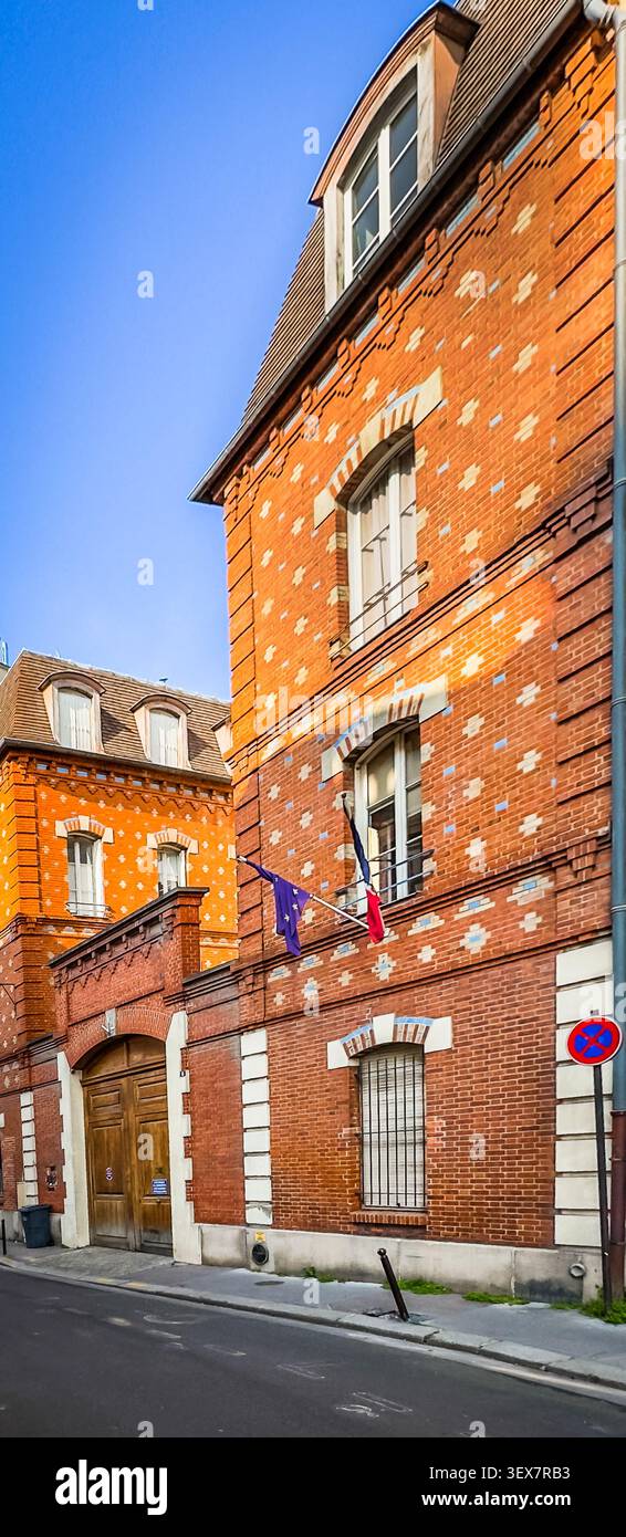 Paris, Frankreich, 25. März 2025, die Nationale Schule für Justiz auf der Chanoinesse-Straße, eine nationale Schule für die Justiz Stockfoto