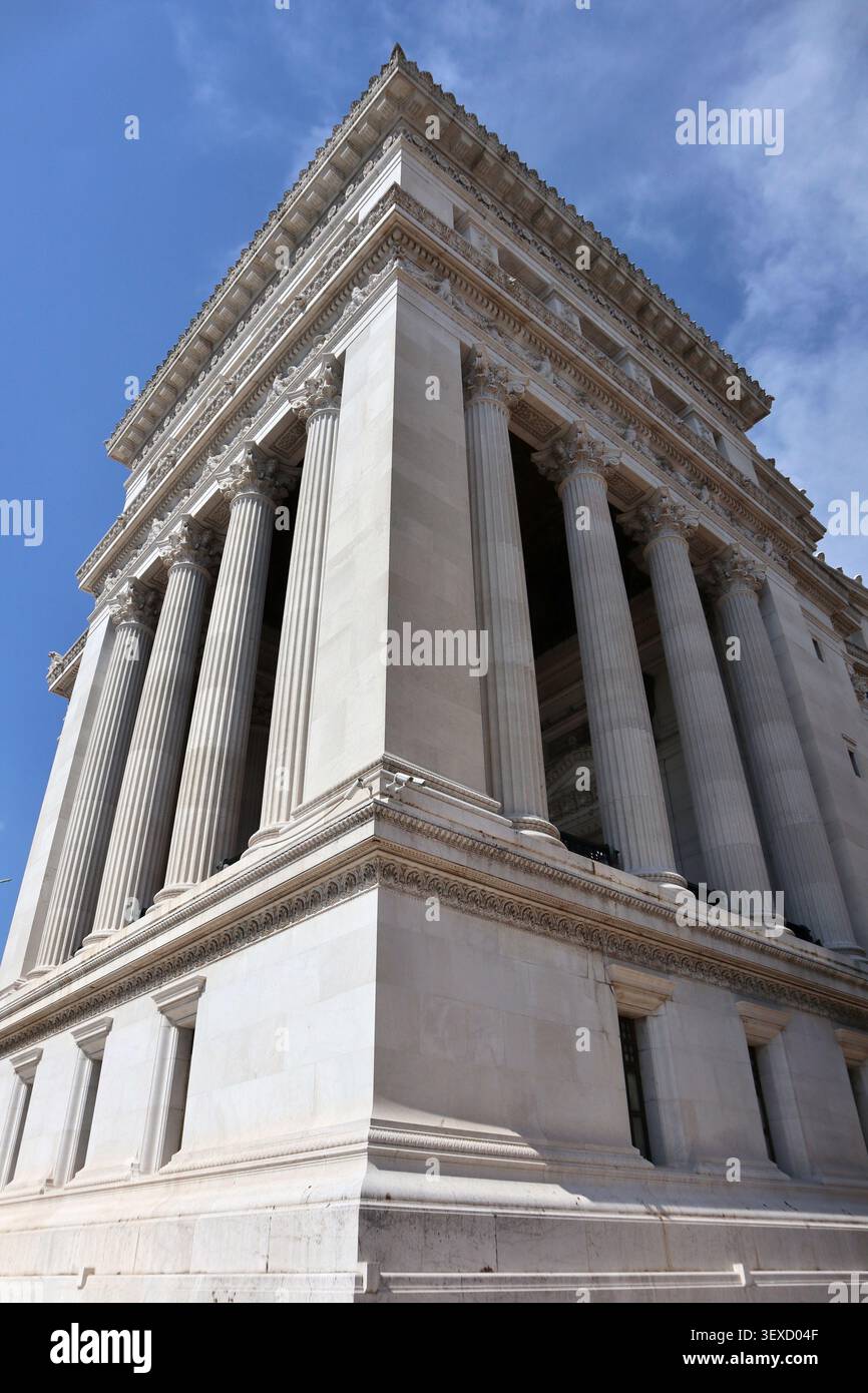 Rom - Propileo della Libertà del Vittoriano da Terrazza Italia Stockfoto