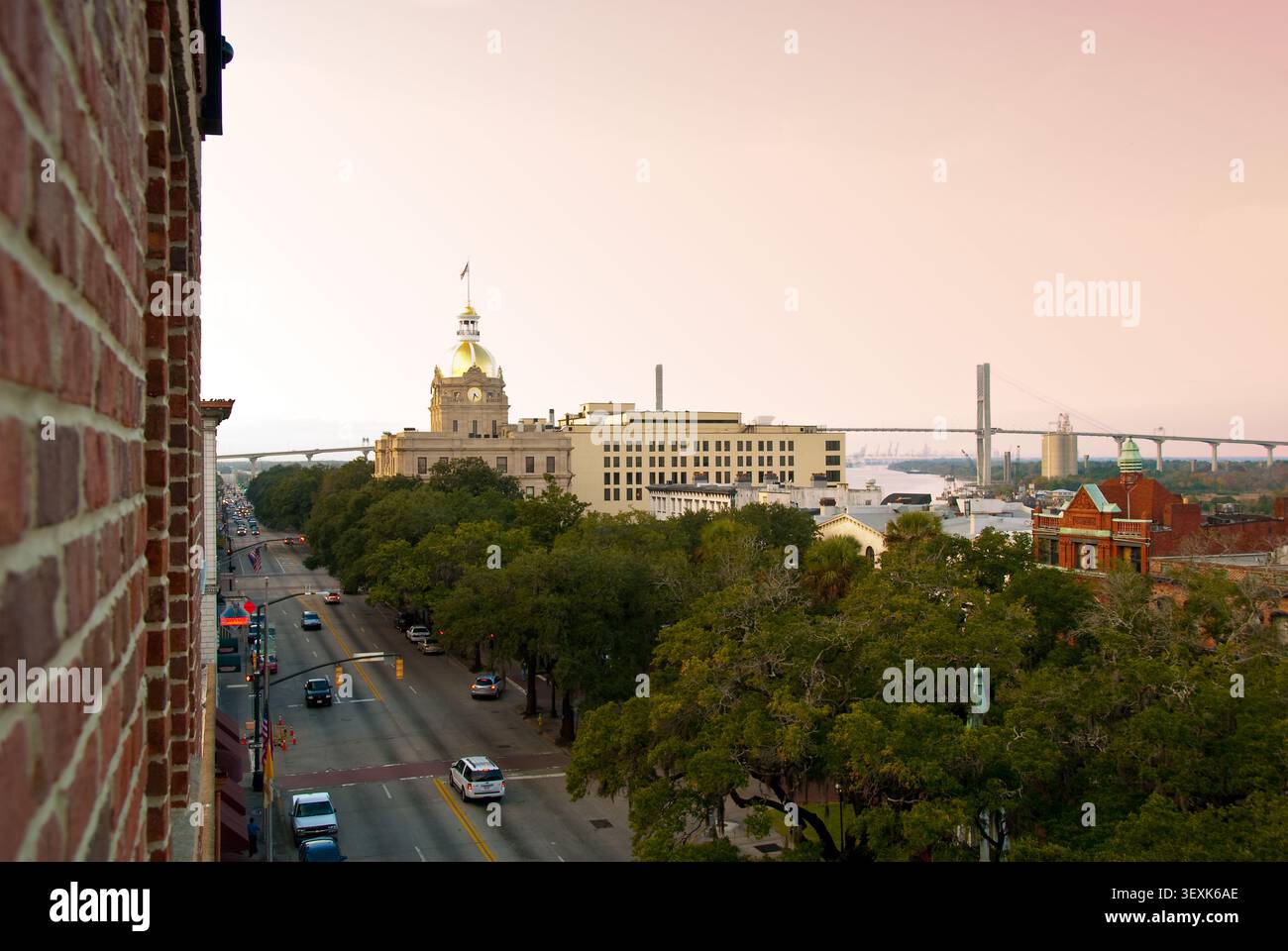 Übersicht von Savannah, Georgia - USA Stockfoto