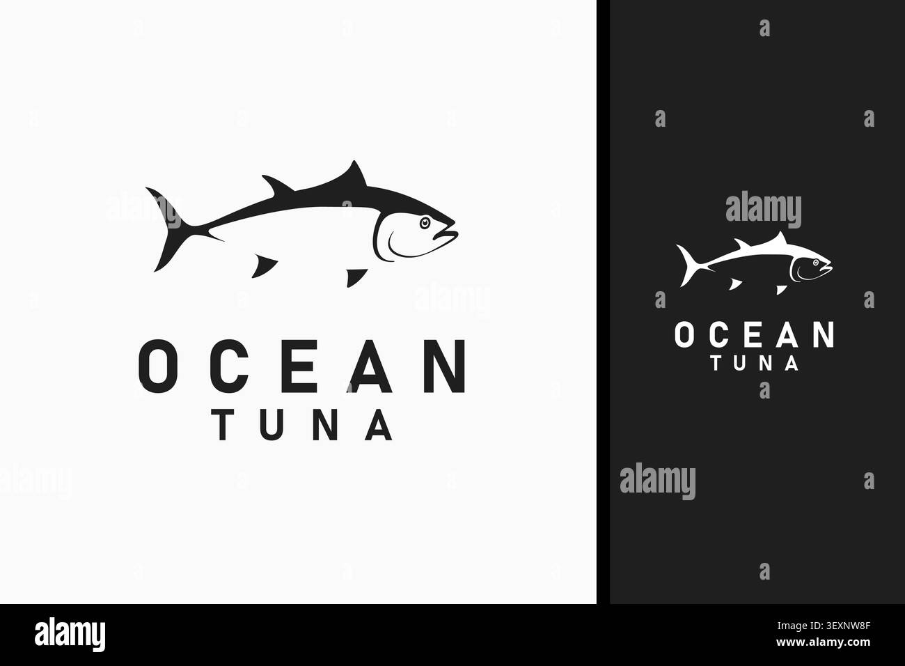 Design mit Thunfisch-Logo-Symbol Stock Vektor