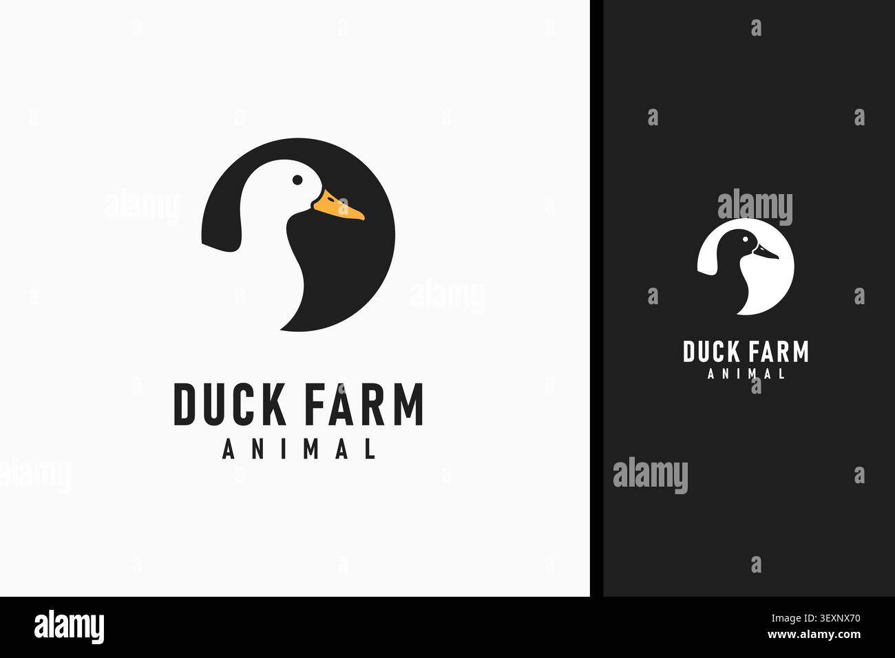 Design mit Entenlogo Stock Vektor